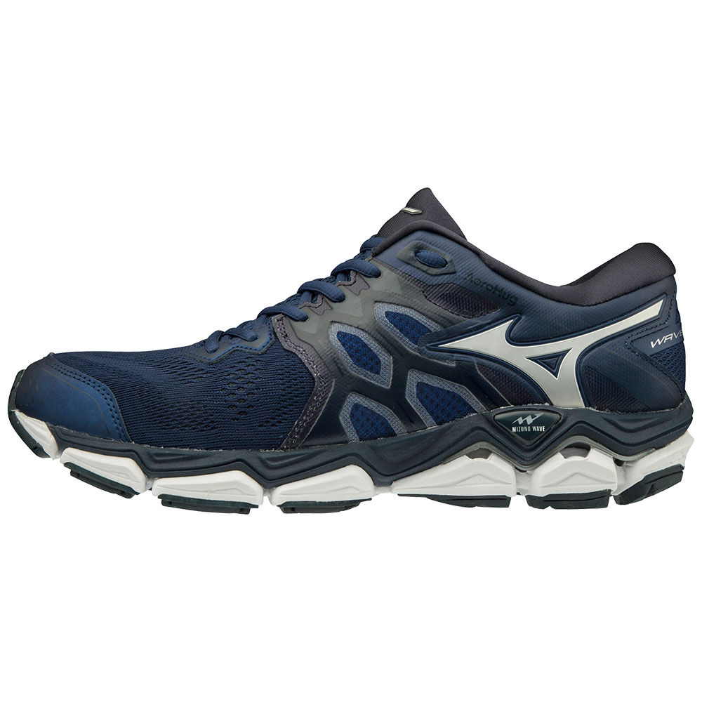 Mizuno Men's WAVE HORIZON 3 Running Shoes Blue/Silver (J1GC192603-DRQ)